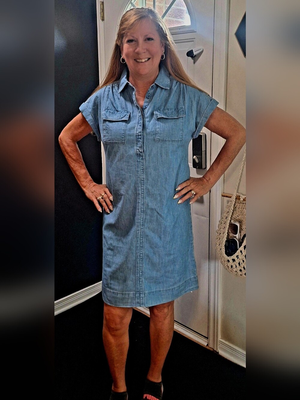 Chaps Denim Shirt Dress